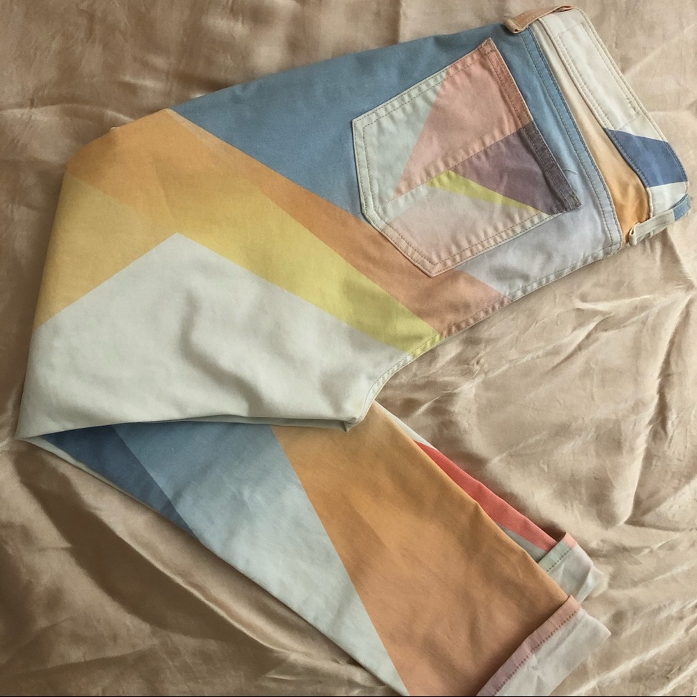 Rag and bone colorblock legging jeans